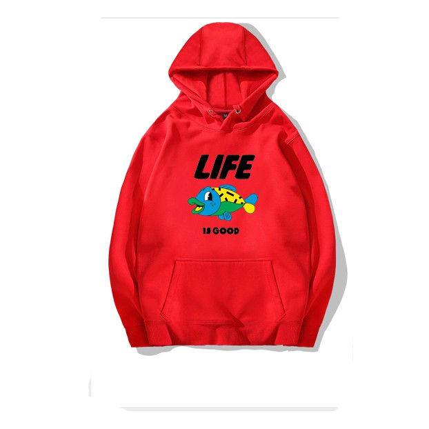 Áo hoodie chui ⚜️FREESHIP⚜️ dáng rộng Life is Good