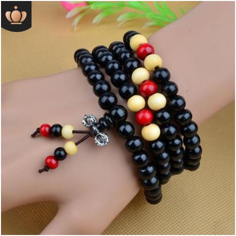 Vòng tay may mắn - Vòng phong thủy tự nhiên 108 hạt gỗ