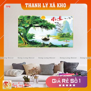 Tranh dán tường 3d Cha Mẹ - TP8 -Tranh 3D Thư Pháp - Giấy dán tường 3d - Song Long Decor