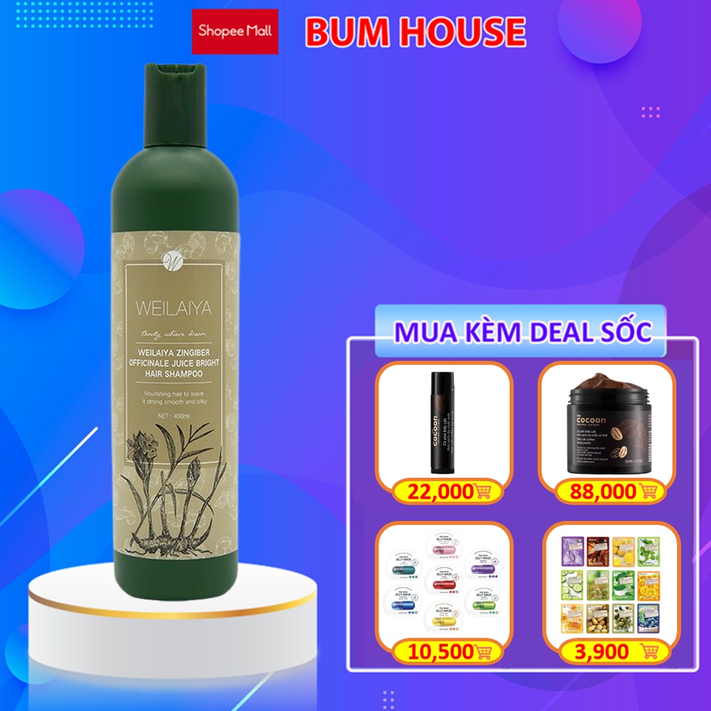 Dầu Gội Weilaiya Tinh Chất Hà Thủ Ô 400 Ml Chính Hãng