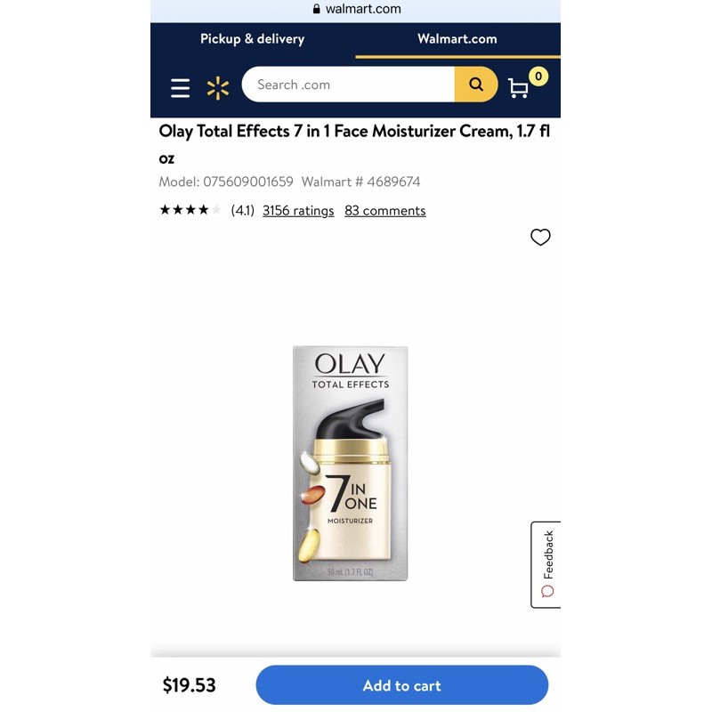 Kem dưỡng da chống lão hóa Olay Total Effects 7in1 Moisturizer (50ml) Hàng Nhập USA