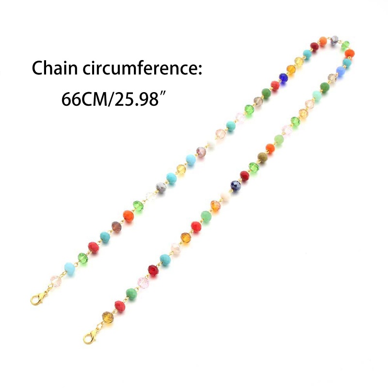 Dây đeo kính mắt / khẩu trang xỏ hạt pha lê nhân tạo nhiều màu tùy chọn