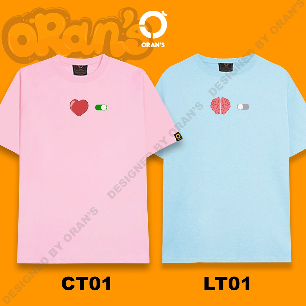 Áo đôi trái tim - lý trí unisex phông tay lỡ cho nam nữ Oversize chất COTTON, FULLBOX ORANS - ORAN'S TEE BASIC