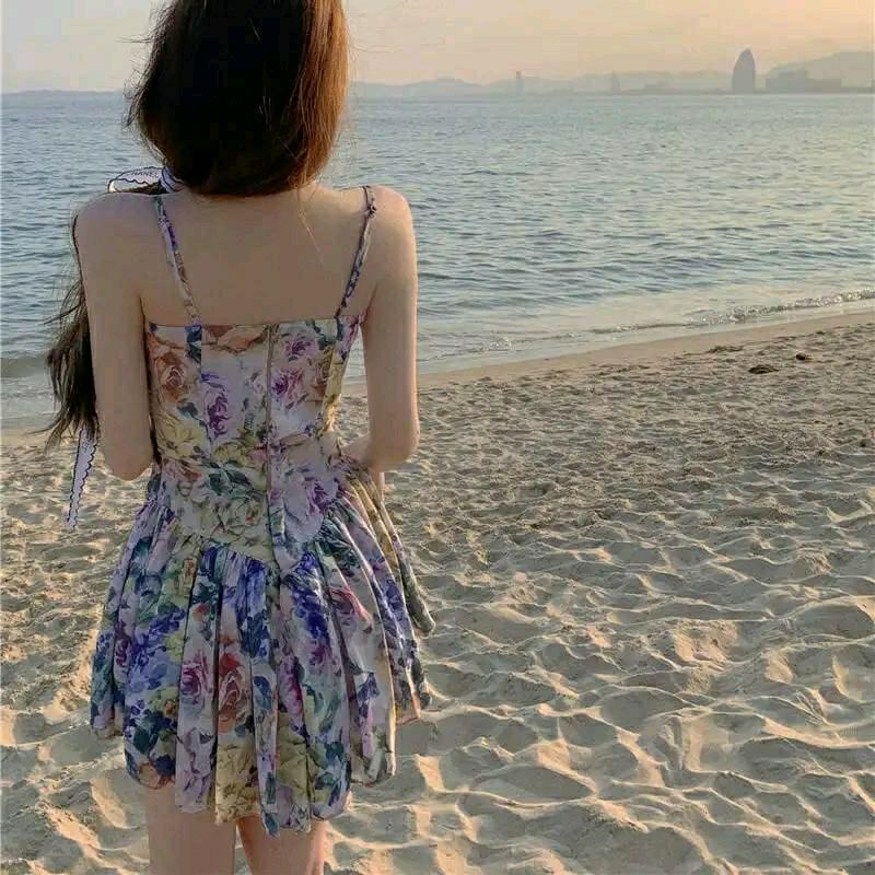 ĐẦM NGẮN HAI DÂY HOẠ TIẾT SƠN DẦU HÌNH HOA HỒNG ❤️