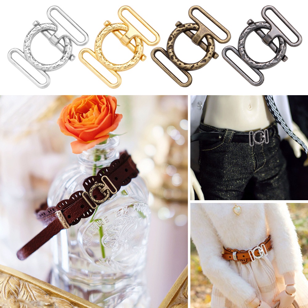 Set 10 nút khóa dây nịt / túi xách/ búp bê 8mm siêu nhỏ 4 màu tùy chọn chất lượng cao