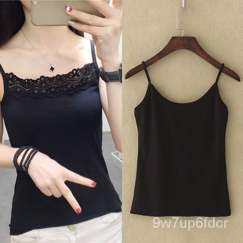 Dây Đeo Nhỏ Áo Vest Nữ Cotton Màu Mỏng Mỏng Hàn Quốc Hoang Dã Bên Trong Và Bên Ngoài Mặc Ngủ Áo Áo Sơ Mi