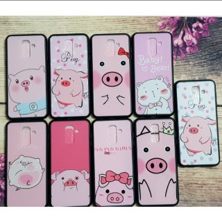 Ốp lưng Samsung A6 Plus viền dẻo hình bóng hình chú heo dễ thương