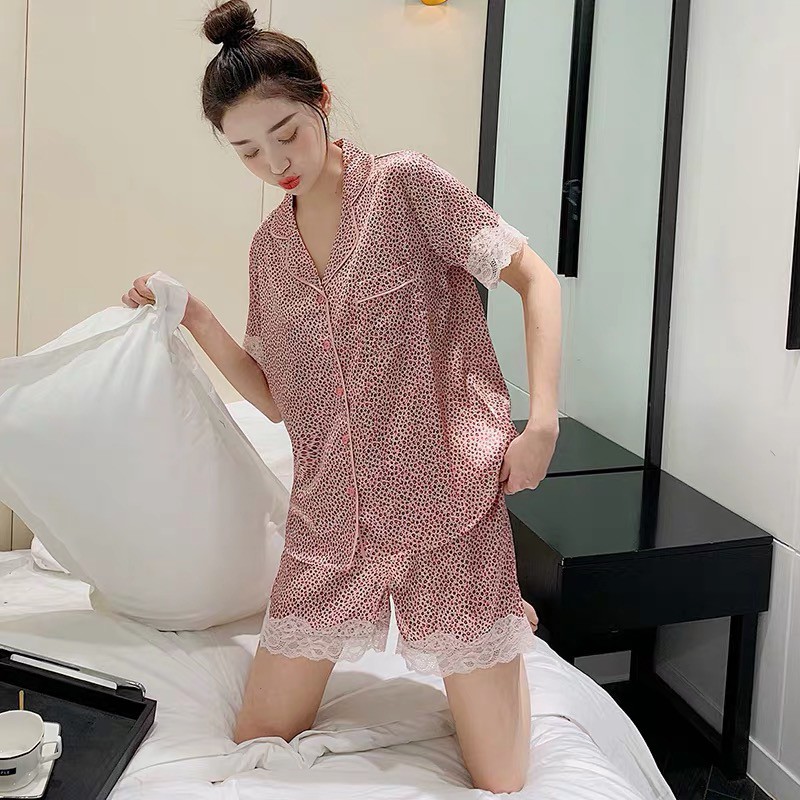 Bộ đồ ngủ Pijama báo hồng lụa cao cấp MIA BRA M16 | BigBuy360 - bigbuy360.vn
