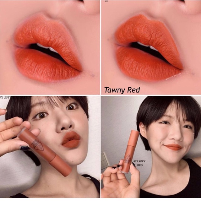 CAM KẾT CHUẨN AUTH- Son kem lì 3CE Soft Lip Lacquer  màu Tawny Red