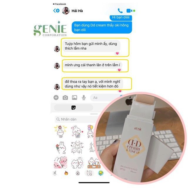 Kem Che Khuyết Điểm Dưỡng Da Chống Nắng DD Cream Genie Hàn Quốc | BigBuy360 - bigbuy360.vn