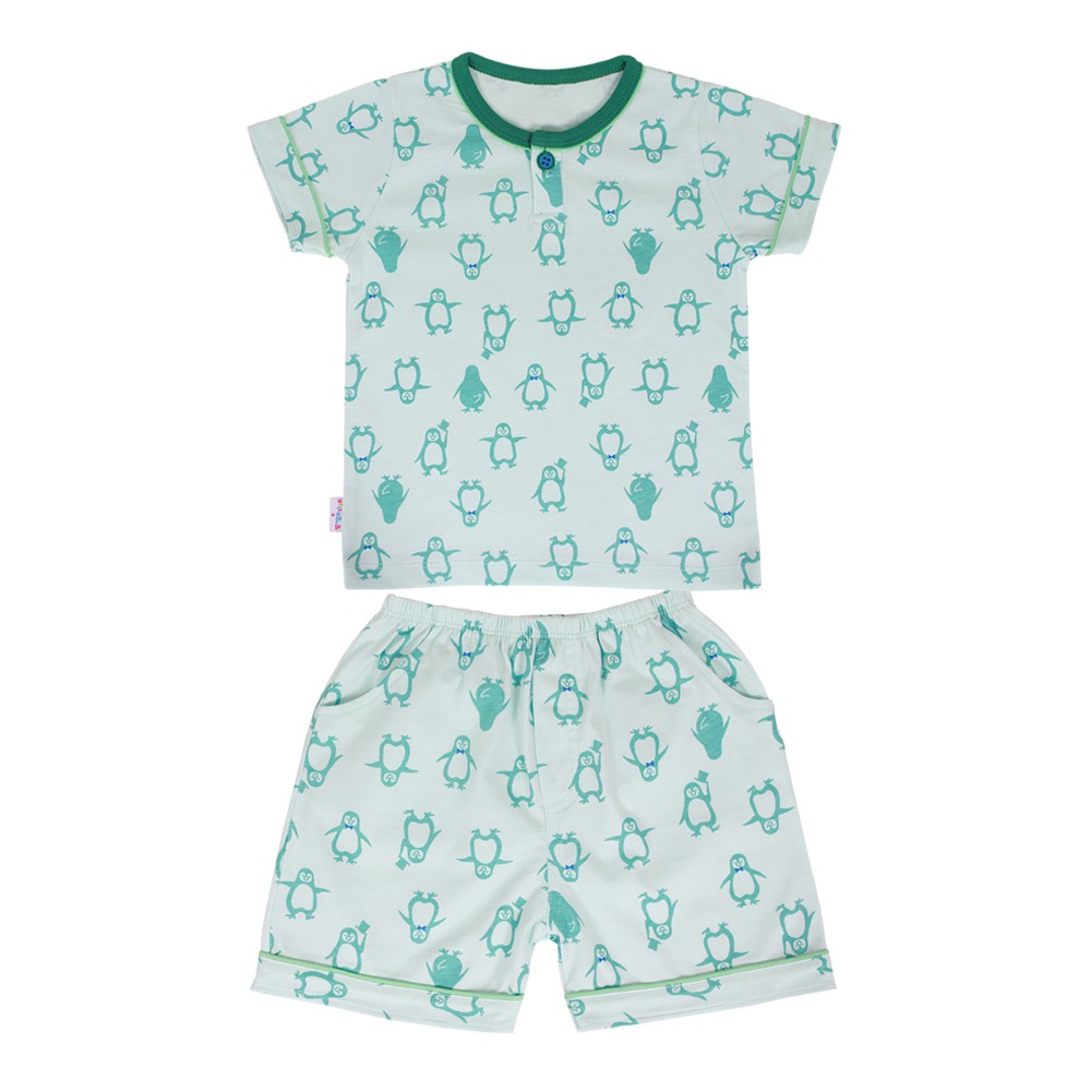 Bộ Pyjamas ngắn bé trai BN1070 (hoa văn ngẫu nhiên)- HELLO BB