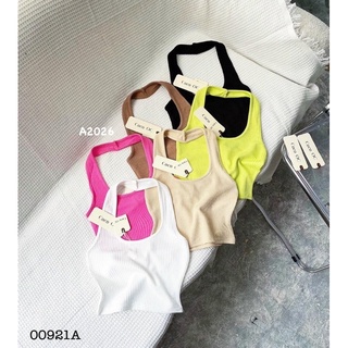 Áo croptop yếm kiểu dây choàng cổ ôm body (Video,chất co giãn tốt)