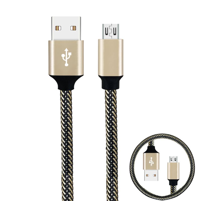 Cáp Sạc Nhanh 3A Micro USB Bện Dây Cho S7 S6