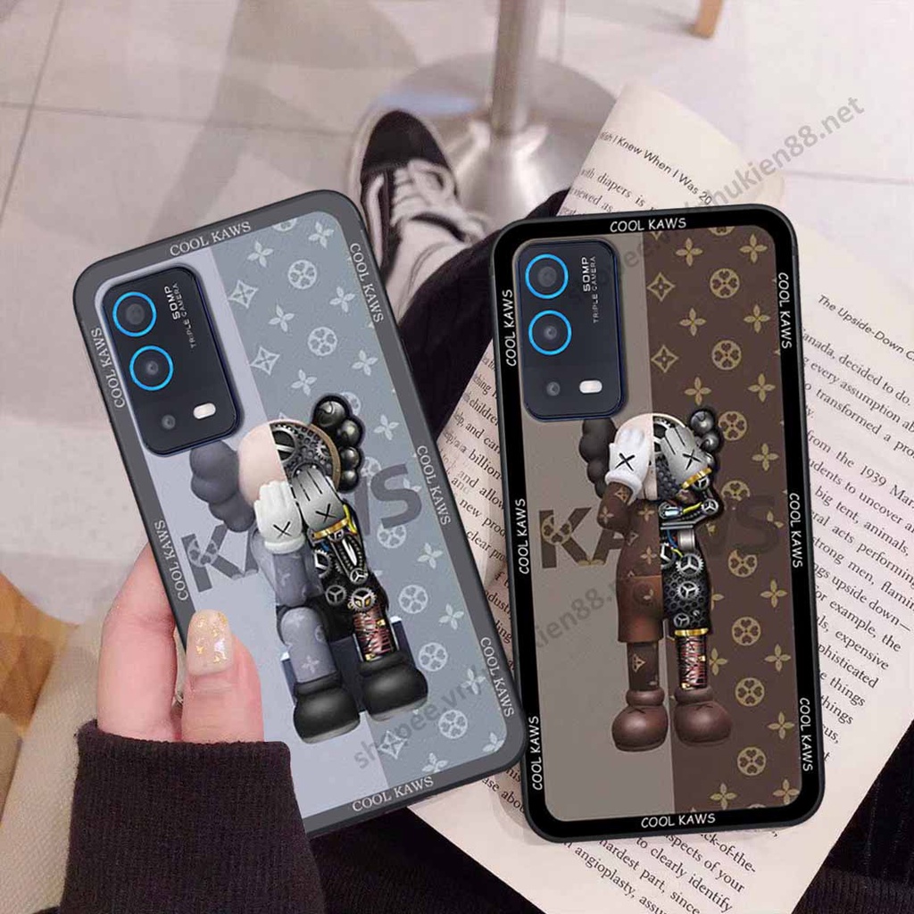 Ốp Oppo A54 / A55 bear, k@ws thương hiệu phong cách ốp lưng thời trang cao cấp