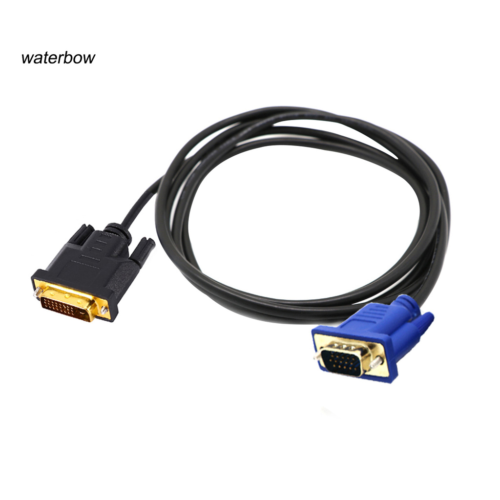 ww Stable Plug and Play PVC DVI (24+5 pin) Male to VGA Male Adapter Cable for Video