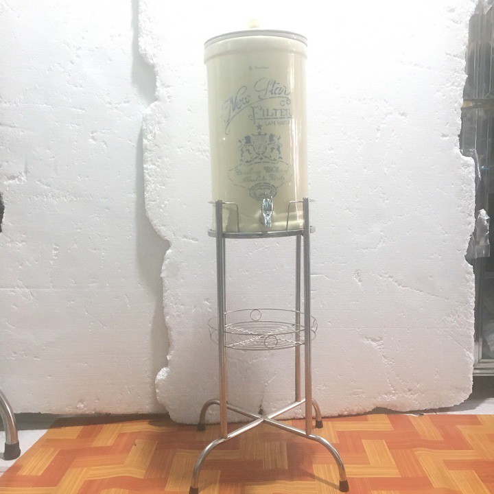COMBO BÌNH SỨ LỌC NƯỚC THIÊN THANH KÈM CHÂN BÌNH INOX CAO CẤP-BLS20LC-CB27I-