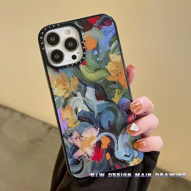 Ốp Điện Thoại Mềm Trong Suốt Chống Sốc Họa Tiết Tranh Sơn Dầu Cho iPhone 14 13 12 11 Pro MAX IX XS MAX XR 6 6s 7 8 Plus