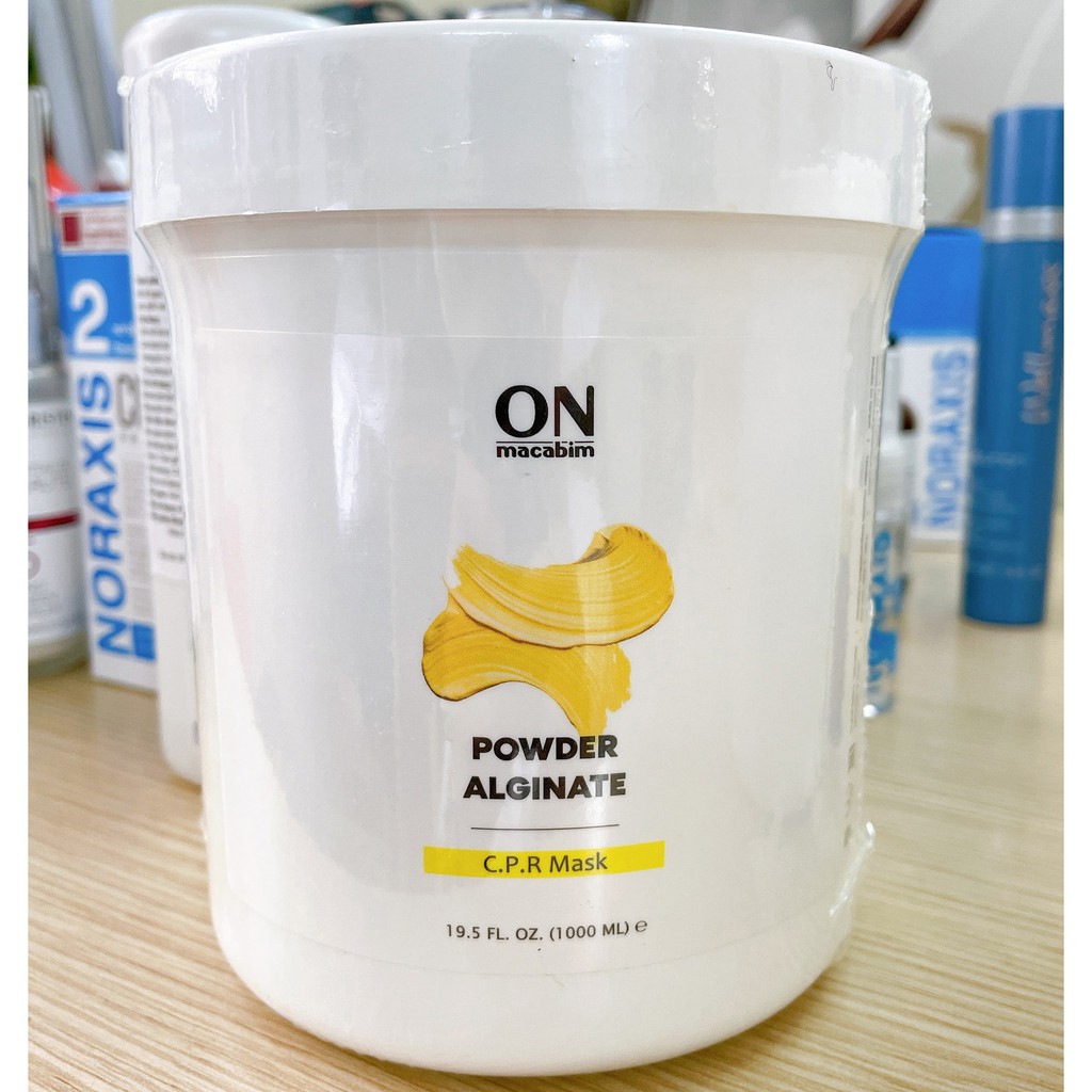 Mặt Nạ Dẻo Hồi Phục ONMACABIM POWER ALGINATE Powder Alginate màu xanh vàng