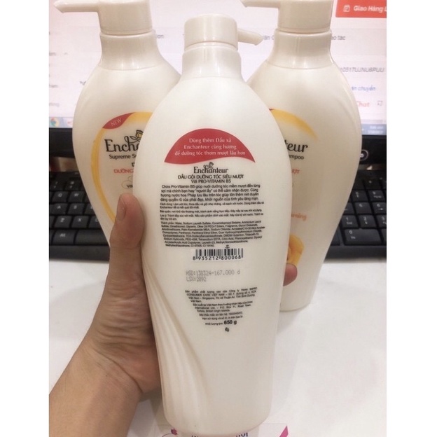 Dầu Gội Enchanteur Charming Hương Nước Hoa Màu Vàng 650g