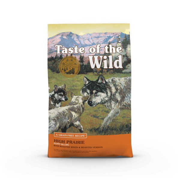 (mã KIMN17 giảm 5% đơn hàng 500k) TASTE OF THE WILD-HẠT VỊ BÒ RỪNG NƯỚNG VÀ NAI NƯỚNG CHO CHÓ CON bao 2kg