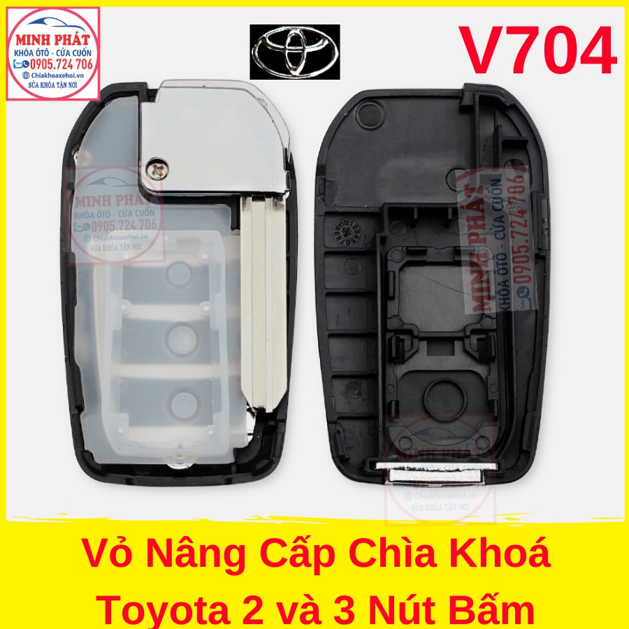 Vỏ Độ Chìa khoá xe Toyota Innova, Fortuner, Corolla Altis