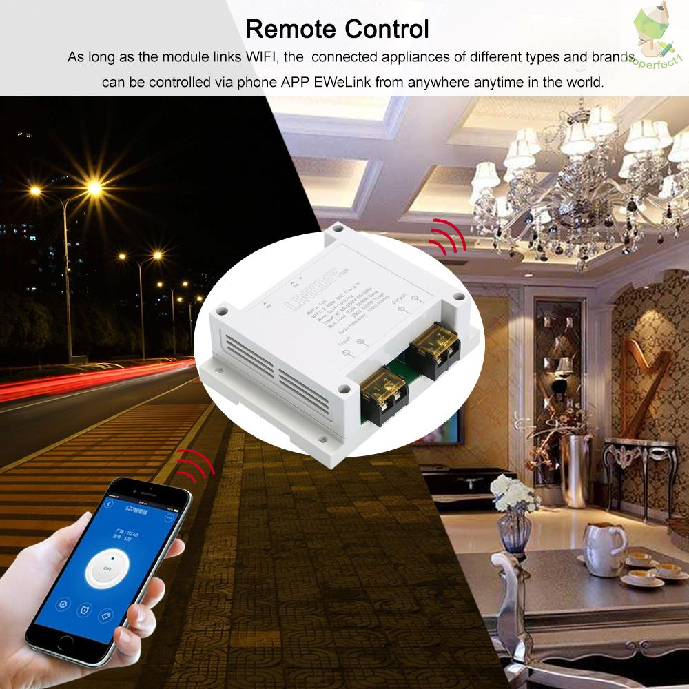 eWeLink 433Mhz Smart Wifi Switch Universal Wireless Remote Control Switch Module 1CH AC85-250V Timer Phone APP Remote Control Compatible with "Amazon" Alexa Google Home Voice Control With 1 Key RF433MHz Remote Controller for Smart Home