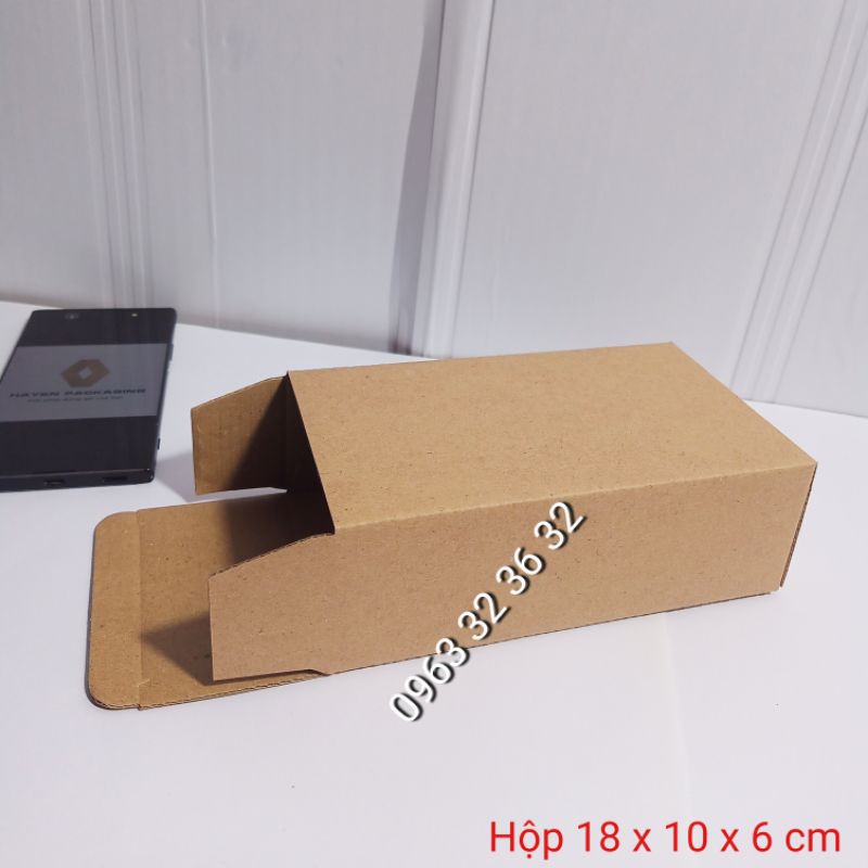 18 x 10 x 6 cm - 1 Hộp carton nắp gập 18 x 10 x 6 cm