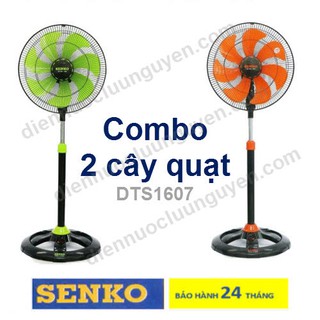 Combo 2 cây Quạt đứng thân sắt SenKo DTS1607 (Model – Mới - 7 cánh)