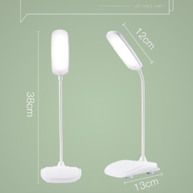 Đèn LED để bàn 3 màu trong 1 có thể sạc lại tiện dụng