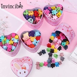 15pcs/Box Girls Cute Cartoon Small Hair Claws/ Mini Colorful Flower Hairpins