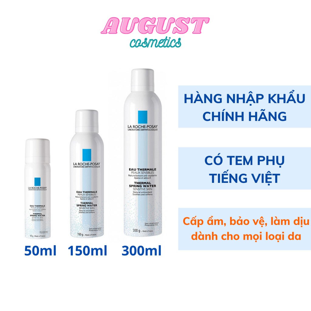 [CHÍNH HÃNG] Nước xịt khoáng La Roche-Posay Thermal Spring Water 150ml, 300ml làm dịu & bảo vệ da