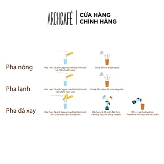 Combo 2 Túi Cà phê Cappuccino Chuối Archcafe  (túi 50 gói x 20g)