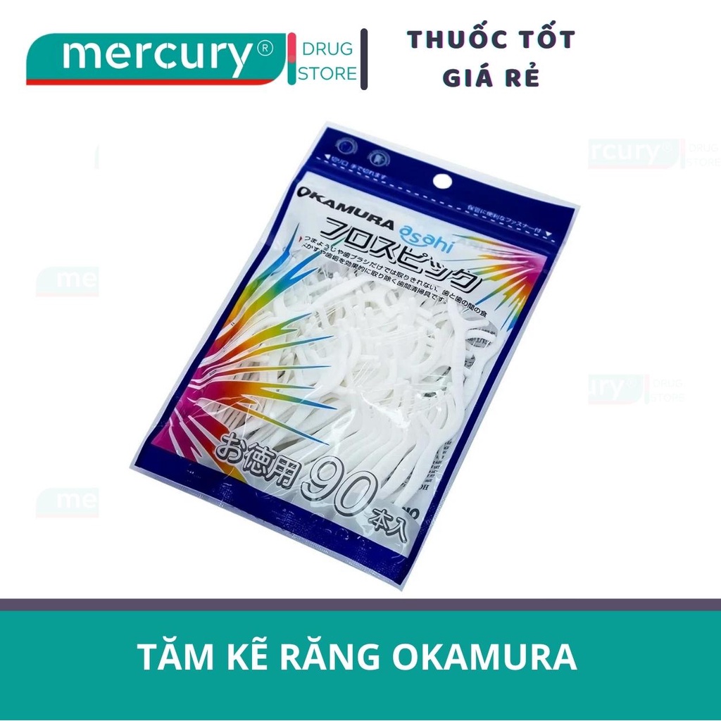 Tăm chỉ nha khoa Okamura cao cấp làm sạch mảng bám kẽ răng