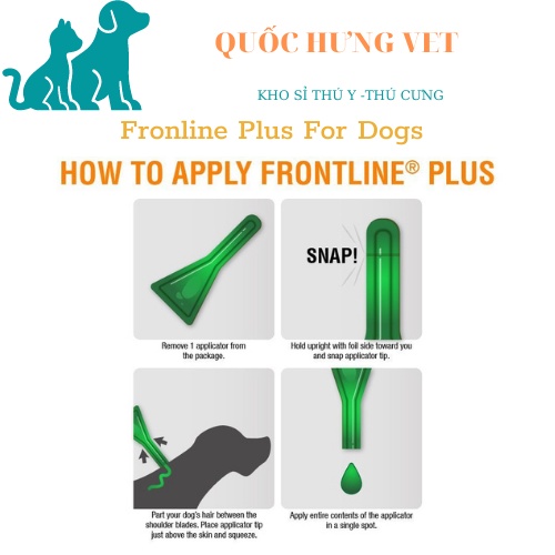 1 Tuyp Frontline Plus ve chó, chấy rận Frontline Plus, thuốc nhỏ gáy frontline cho mèo, thuốc nhỏ gáy frontline cho chó