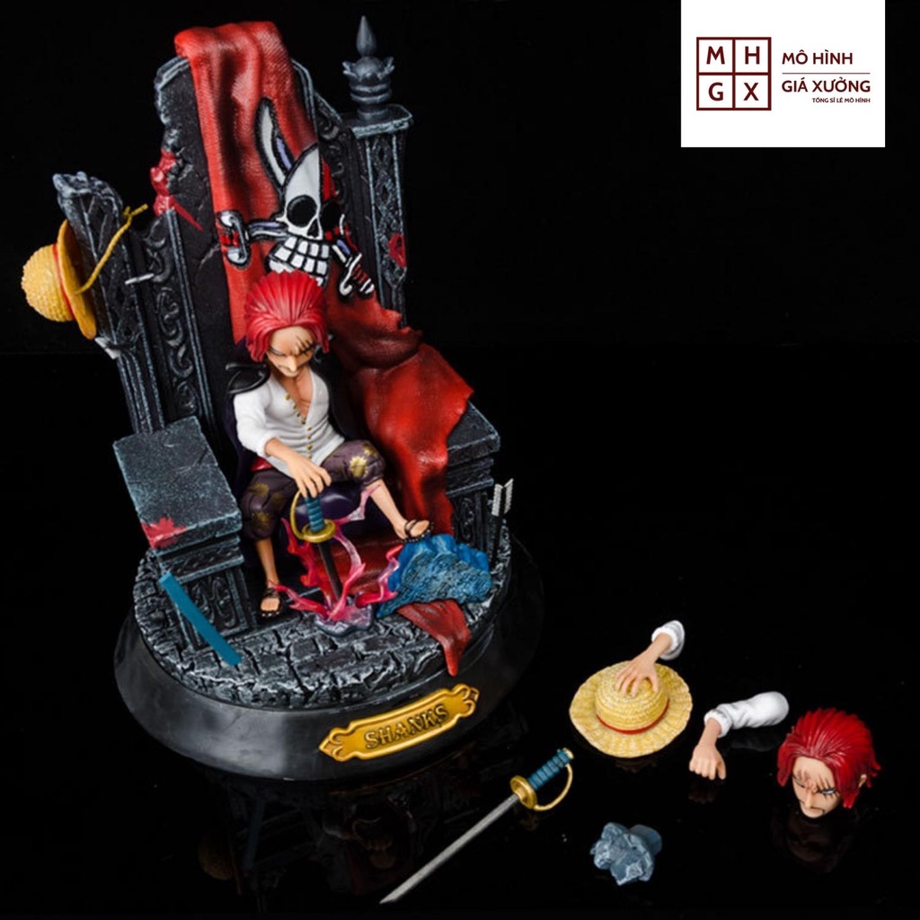Mô hình One Piece Shanks Tóc Đỏ 1 trong tứ hoàng cao 23cm + phụ kiện đi kèm , figure one piece , mô hình giá xưởng
