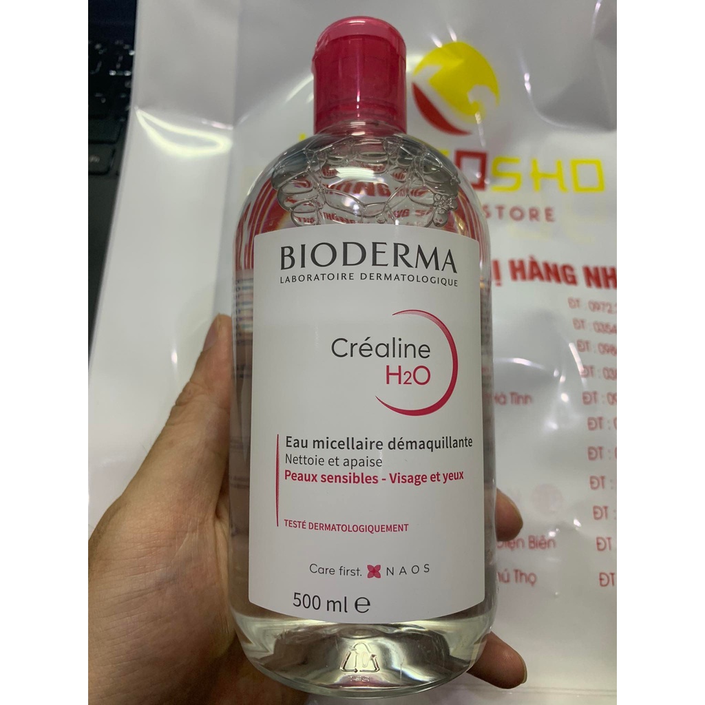Nước tẩy trang bioderma 500ml, Tẩy trang bioderma cho mọi loại da, da dầu và da nhậy cảm, da khô
