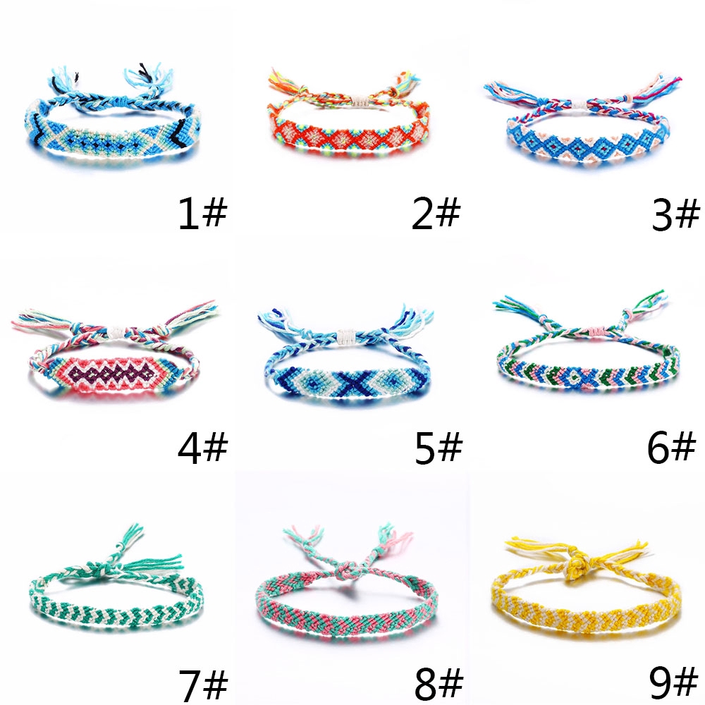 Vòng Tay Dây Cotton Thắt Nút Nhiều Màu Thời Trang Bohemian Cho Nữ | BigBuy360 - bigbuy360.vn