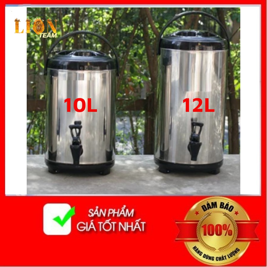 Bình Ủ Trà [3 Lớp Giữ Nhiệt] Giữ Nhiệt Lâu Inox 304 Ủ Trà, Trà Sữa, Ướp Bia Cafe Nóng Và Lạnh ( 8L-10L- 12L )