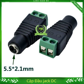 Jack Nối DC Đực/ Cái 5,5* 2,1mm loại tốt