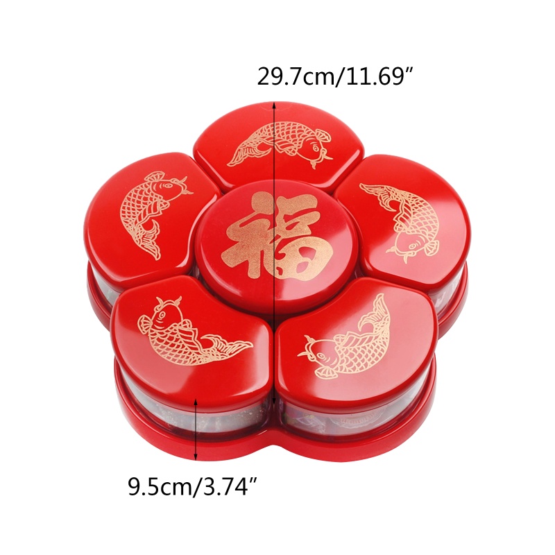 Khay Đựng Trái Cây 6 Ngăn Kèm Nắp Đậy Tiện Dụng