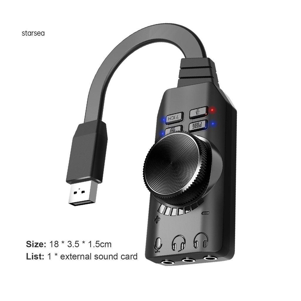 Thẻ Âm Thanh 7.1 Usb2.0 Chống Mài Mòn