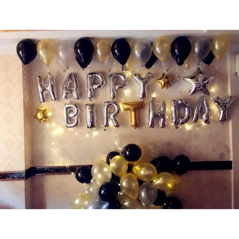 LED balloon set  happy birthday letter balloons birthday party decorations