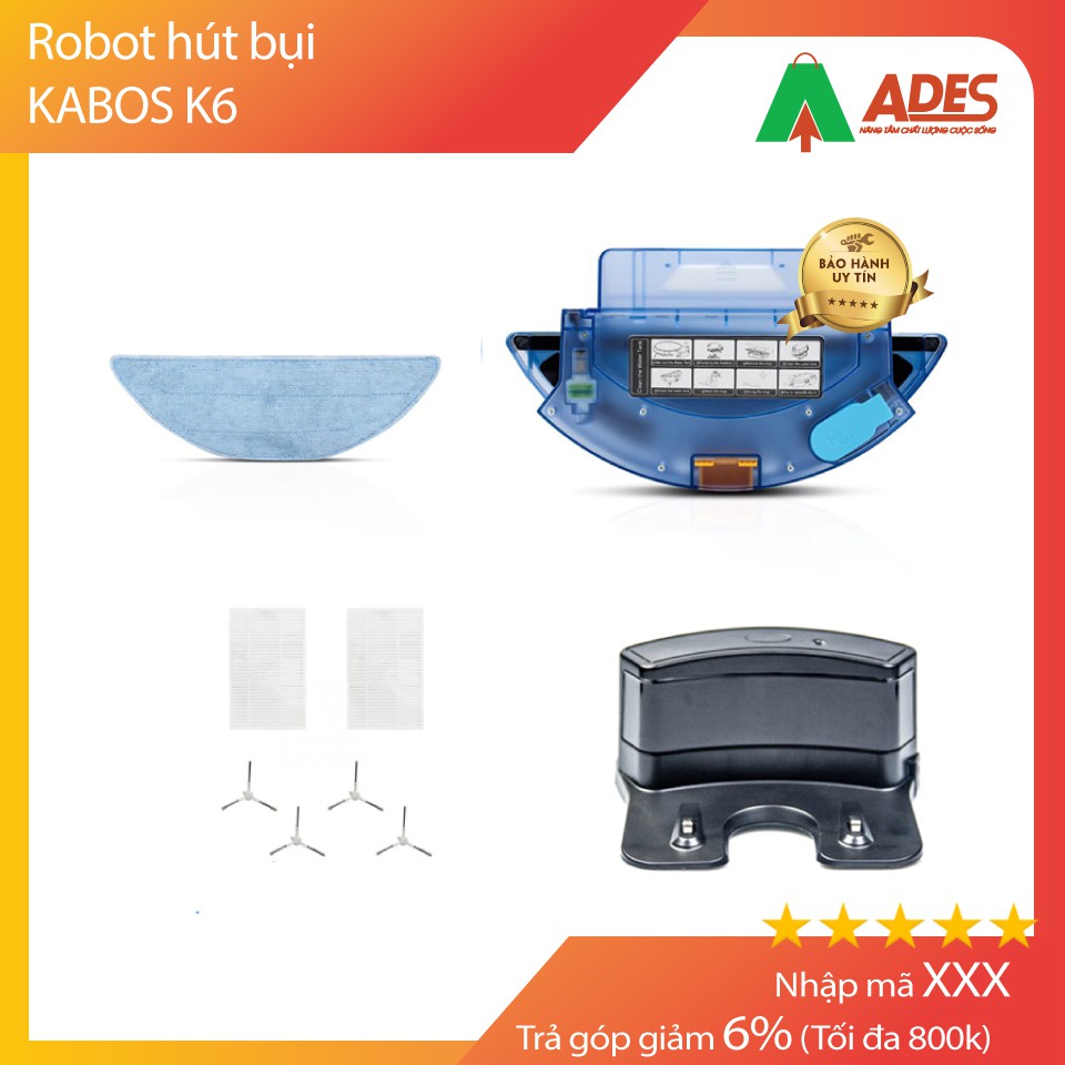 [Mã 154ELSALE2 giảm 7% đơn 300K] HÀNG CHÍNH HÃNG | Robot hút bụi KABOS K6