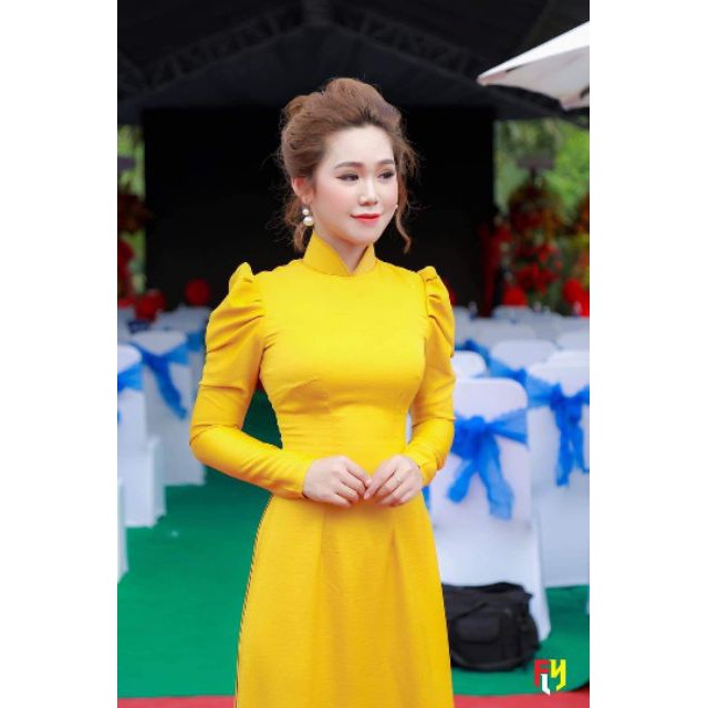 Áo dài lụa Tây Thi tay phồng