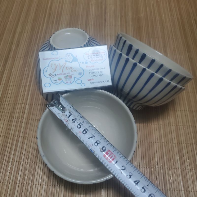 💢SET 5 CHÉN CƠM BẰNG GỐM CAO LANH Họa tiết Sọc Đơn Điệu 💥Sản Phẩm Gốm Cao Cấp 100% tự nhiên👍