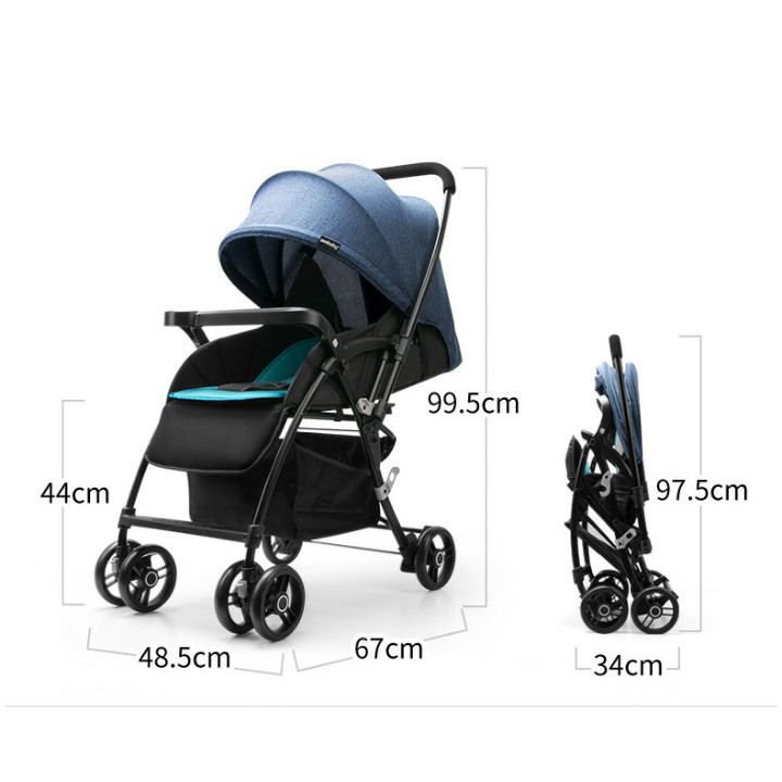 Xe đẩy trẻ em Seebaby 2 chiều tiện lợi T08