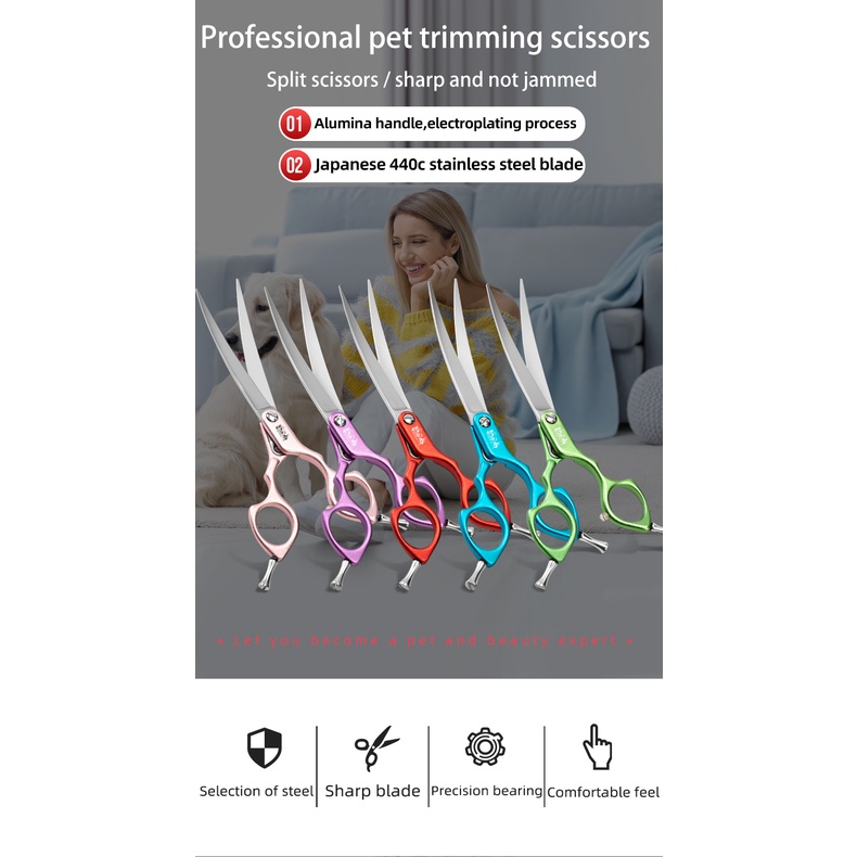 Kéo Tỉa Lông Thú Cưng Nhiều Màu Sắc Tiện Dụng