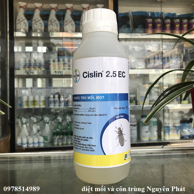 Thuốc diệt Mọt - Mối Cislin 2.5 EC (1 lít), thuốc diệt mối mọt của Đức