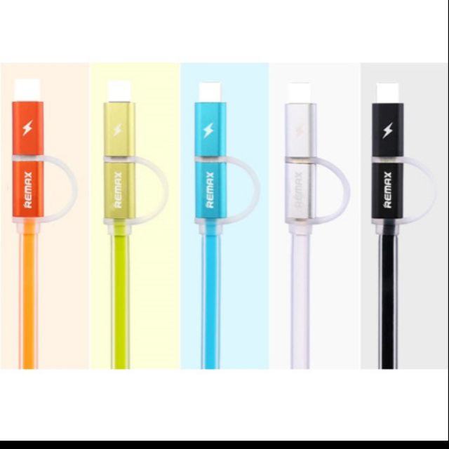 Cáp sạc 2in1 Lightning và Micro-Usb Remax Aurora High Speed - Bảo hành / Sỉ Phụ Kiện