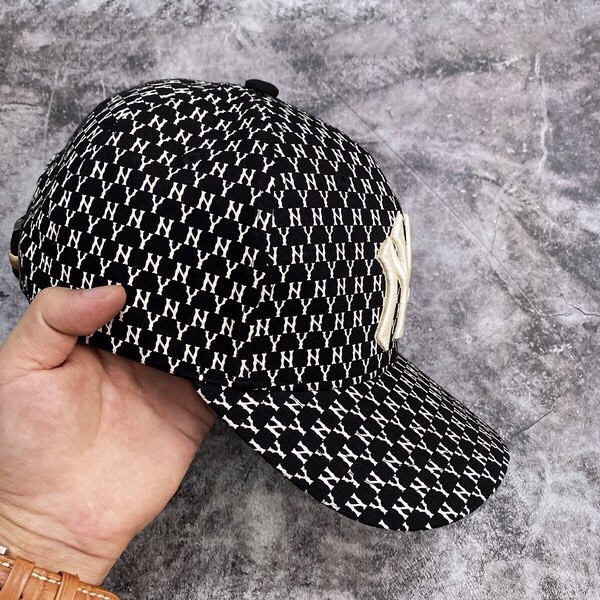 ⚡️ Mũ lưỡi trai M.L.B Baseball Monogram Cap - Black XUẤT DƯ FULL TEM TAG